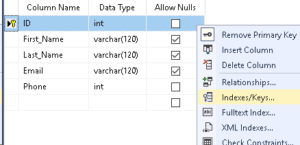 Table Design Example for SQL Server | SSMS – Database Tales